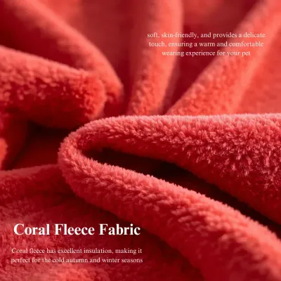 Coral Fleece Warm Pet Clothes Fabric Warm Soft Coral Fleece Pet Clothes
