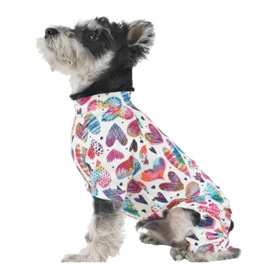 Heart Print Colorful Stylish Pet Clothes Main Colorful Heart Print Elastic Pet Clothes