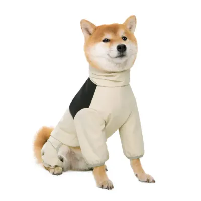 beige dog waterproof clothing