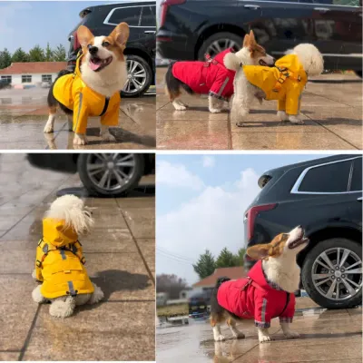 Adjustable reflective dog raincoat Adjustable reflective dog raincoat