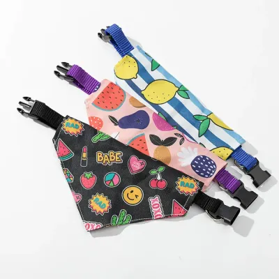 Ideal for pets who love fashion, this bandana features a secure buckle and iron ring, providing both a comfortable fit and the convenience of leash attachment.