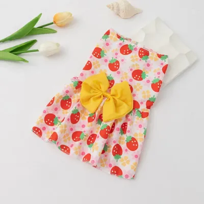 Pet owners will love dressing their small pets in this floral dog dress, designed for both style and comfort with high-quality, easy-to-care-for materials.