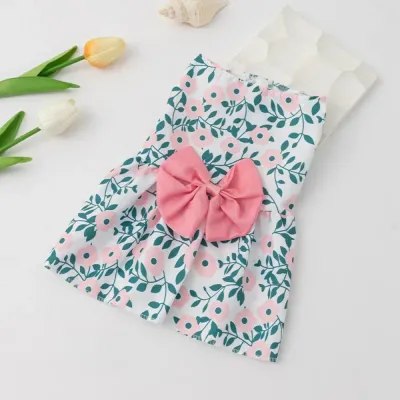 Whether it's a special event or just a day out, this cute floral dress for dogs adds a charming touch to any wardrobe with its easy-to-wear design and comfortable fit.