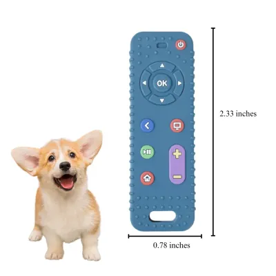 Chew Toy for Dog Teething with Remote Dog Toy with Food Grade Silicone