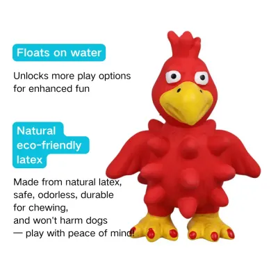 The hand-painted turkey design and squeaky feature of this dog toy engage pets, making it a fun and safe option for dogs who love to chew and play fetch.