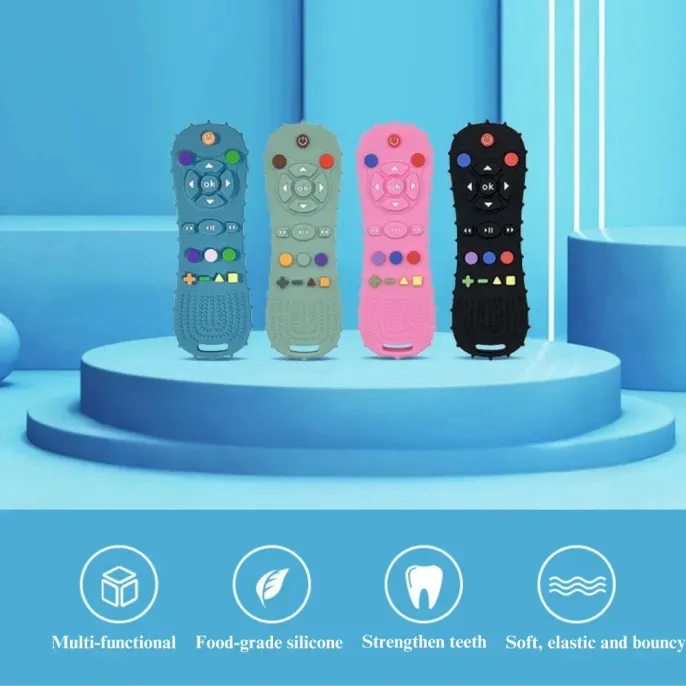 Silicone Dog Toy for Teething with Remote