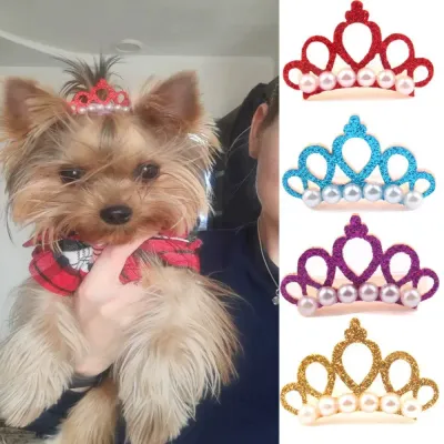 Pearl dog headband New Headband for Teddy Yorkies