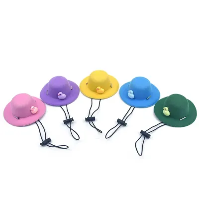The cute duck design and soft felt material make this pet hat a fun and comfortable accessory for any occasion, while the adjustable strap ensures a perfect fit.