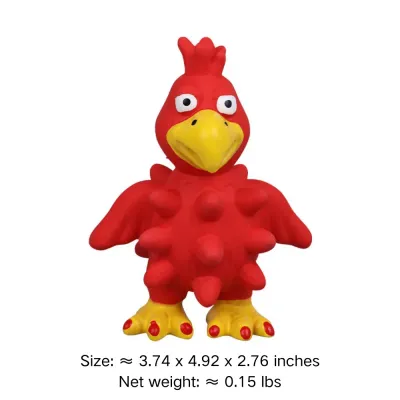 Made from non-toxic, odorless natural latex, this squeaky dog toy is designed for chewing and fetching. Its hand-painted design and crisp sound keep pets entertained for hours.