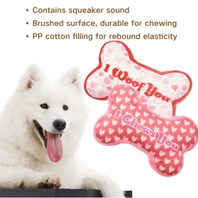 valentines day dog toys (9) Durable and Bite-Resistant: Made with high-quality materials that are built to last, ensuring that the toy withstands heavy chewing and biting sessions, making it ideal for teething pets.