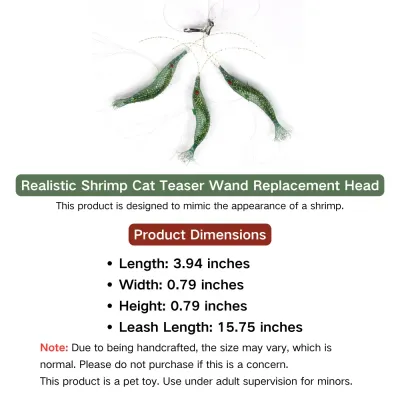 The realistic design of this shrimp toy includes long antennae and shiny legs, making it a perfect choice for stimulating your cat’s playtime.