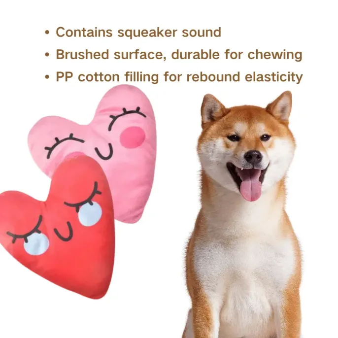 valentines day dog toys (5) Durable and bite-resistant, this interactive toy offers both teeth cleaning and stress relief, making it an ideal gift for your pet this Valentine’s Day.