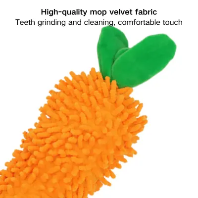 dog plush toy (5) Retail-Ready Toy: Ideal for pet stores, this creative vegetable-shaped mop toy offers a fun and practical option that appeals to both playful pets and health-conscious pet owners.
