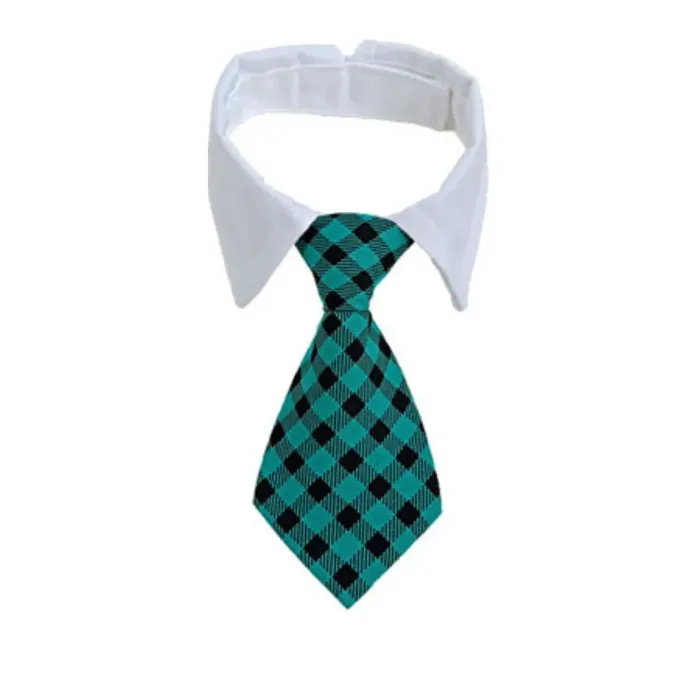 Pet Necktie Collar Braided Green Pet Necktie Collar Dog Collar Cat Collar