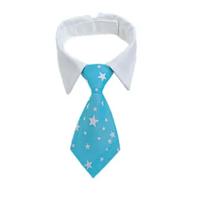 Pet Necktie Collar Star Blue Pet Necktie Collar Dog Collar Cat Collar