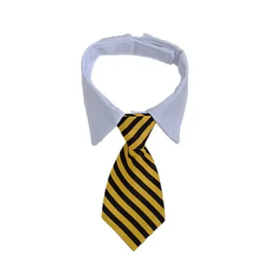 Pet Necktie Collar Stripe Yellow&Black Pet Necktie Collar Dog Collar Cat Collar