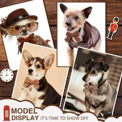 pet bow tie (5) The timeless design of this bow tie makes it a versatile accessory that can be worn for any occasion. Whether for everyday wear or special events, this classic bow tie will remain a stylish staple in pets' wardrobes.