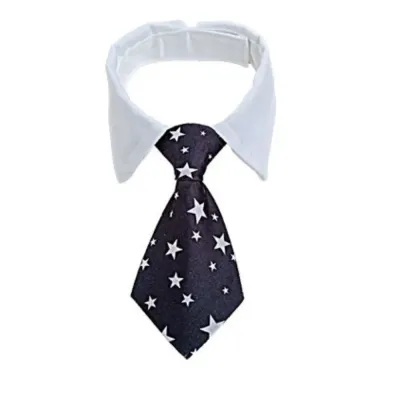 Pet Necktie Collar Star Black Pet Necktie Collar Dog Collar Cat Collar