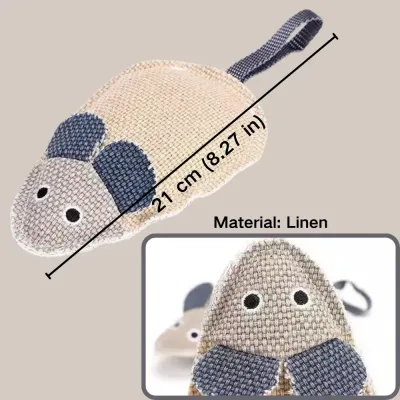 Made from durable linen fabric, this chew toy withstands heavy chewing, making it ideal for customers looking for a long-lasting, bite-resistant toy for their pets.