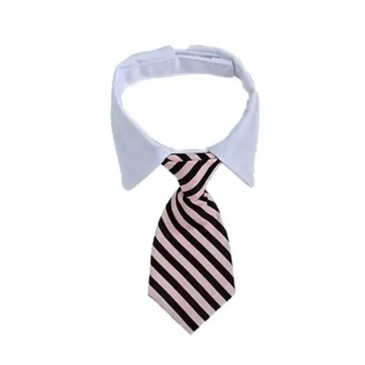 Pet Necktie Collar Stripe Pink&Black Pet Necktie Collar Dog Collar Cat Collar