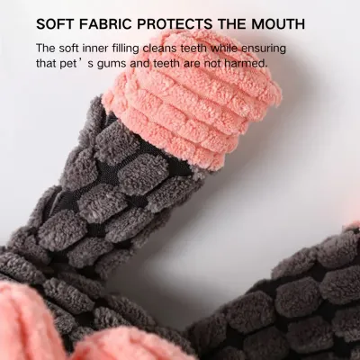 plush dog toys (2) With its built-in sound feature, this interactive chew toy helps keep pets entertained and active. Pet suppliers can market this toy as a fun and beneficial item for dogs who love to chew and play.