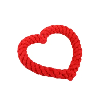 The Valentine’s Day-themed heart cotton rope dog toy is not only fun but helps in cleaning your dog’s teeth, making playtime even more beneficial.