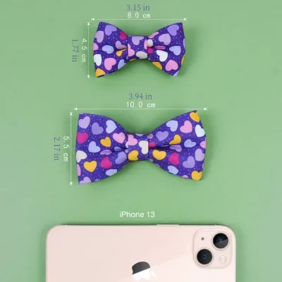 pet bow tie (1) The adjustable strap ensures a comfortable and secure fit for small to medium-sized dogs and cats, making it a great option for pet businesses that cater to a wide range of pet sizes.