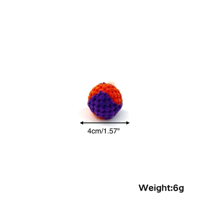 cat toy ball (4) Designed for active play, the pineapple velvet double ball toy is perfect for pet retailers targeting customers looking for interactive toys to enhance their cats' physical and mental stimulation.