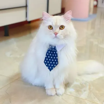 Stylish Adjustable Pet Costume Necktie Collar Star Pattern Cat Pet Necktie Collar Dog Collar Cat Collar