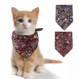 The pet saliva towel and retro-style bandana are made from premium cotton, ensuring comfort and breathability for pets. This high-quality product is perfect for pet retailers seeking stylish and functional accessories.
