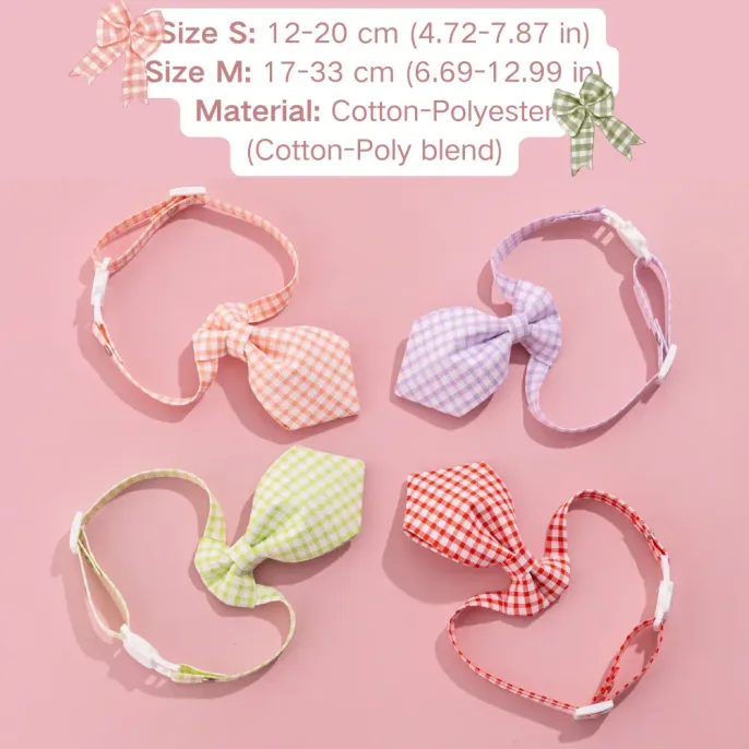 pet bow tie (6) Designed with a safety buckle, this collar provides a secure and adjustable fit, ensuring pets are comfortable and safe. It’s ideal for pet businesses looking to offer reliable and easy-to-use collars for their customers.