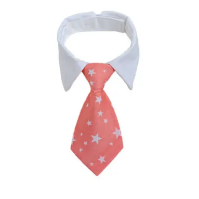 Pet Necktie Collar Star Pink Pet Necktie Collar Dog Collar Cat Collar