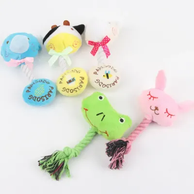 Squeaky rope toys Animal shaped dog toys