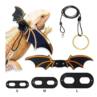 Black Lizard Leash Harness
