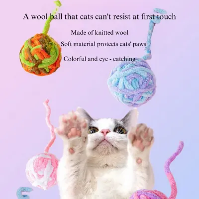 Durable yarn balls Cat activity toys