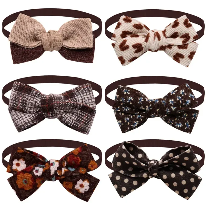 bow tie for dogs (2) This autumn Melard color series pet bow tie brings stylish, warm hues to pets' wardrobes, ideal for the fall and winter seasons.