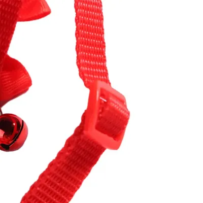 Cute Pet Safery Collar with Plaid Bow and Bell Adjustable