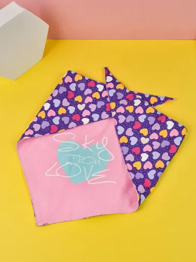 Pet Printed Bandana (10) Reversible pet bib bandana with cute double-sided prints, perfect for summer style and comfort for cats and dogs.