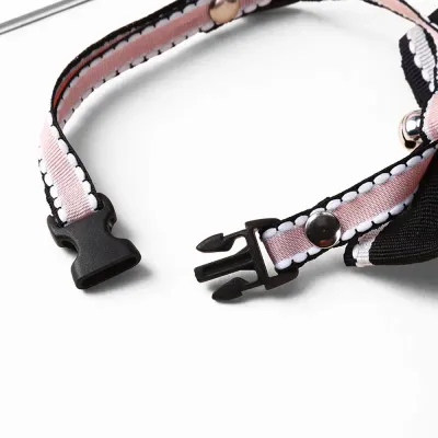 Bow Tie Pet Collar with Bell (3) Featuring high color fastness, this collar maintains its bright colors over time, ensuring it remains looking fresh and stylish.