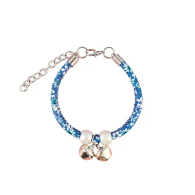 Adjustable pet collar Floral design cat collar