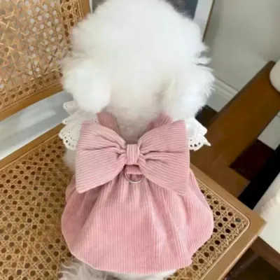 pink Dog Striped Dress pink Dog Striped Dress