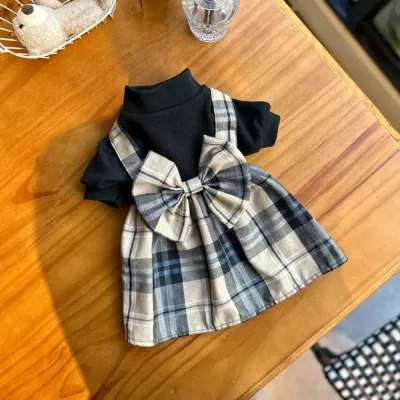 College Style Pet Dress with Large Bowknot College Style Pet Dress with Large Bowknot