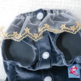 pet wedding dress (9) The adjustable fit makes this dress suitable for small to medium-sized pets, providing a secure and comfortable wear for various body types.
