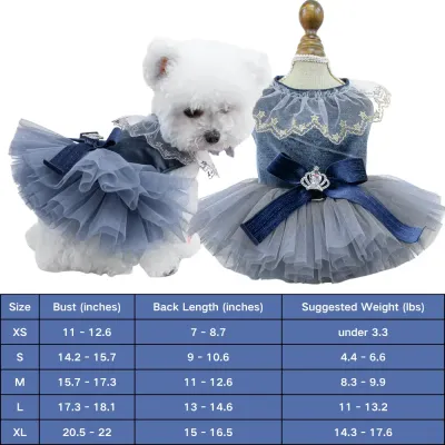 Designed with a D-ring leash attachment, this dress ensures pets can be safely secured during walks or events while maintaining their fashionable appearance.