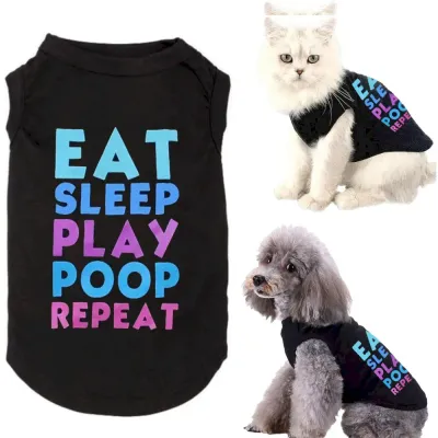 bright pet shirt letter print dog shirt