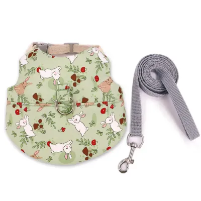 Rabbit Harness & Leash Set (3)_1 Rabbit harness and leash set for small pets, country style pet leash for bunnies.