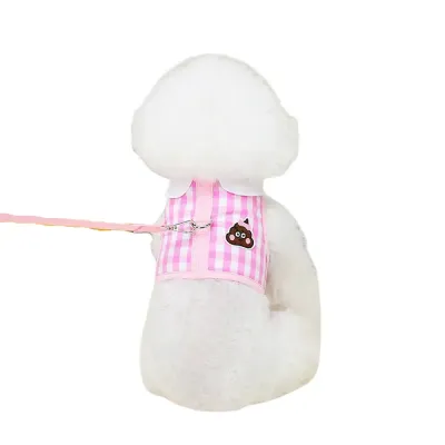 Pink Plaid Fashion Animal Print Dog Harness