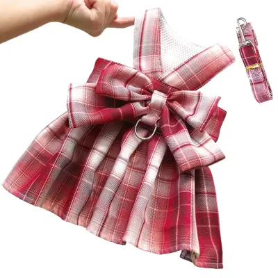 pet dress with leash set wholesale