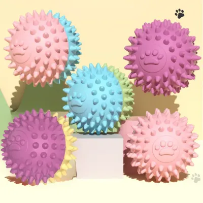 Assorted Colors Paw Print Hollow TPR Dog Chew