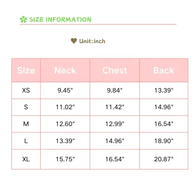 Tailored for various breeds, this summer pet dress is available in multiple sizes, allowing businesses to cater to a wide range of customers.